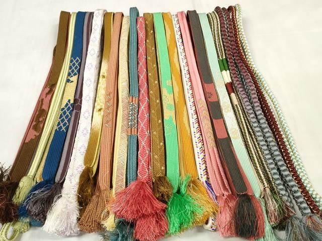 平和屋着物 和装小物 帯締め20本セット 高麗組 笹浪組 冠組 唐組 金銀糸 zzz