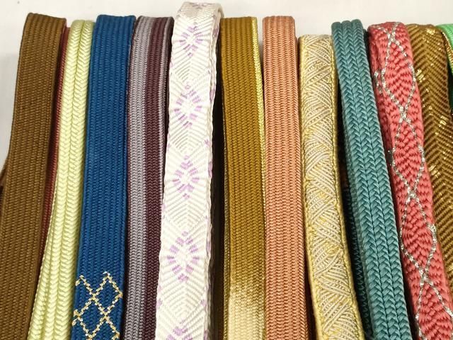 平和屋着物 和装小物 帯締め20本セット 高麗組 笹浪組 冠組 唐組 金銀糸 zzz
