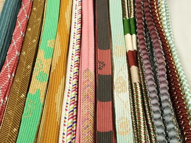  平和屋着物 和装小物 帯締め20本セット 高麗組 笹浪組 冠組 唐組 金銀糸 zzz 帯締め 帯留め 帯飾り