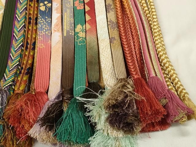  平和屋着物 和装小物 帯締め20本セット 高麗組 笹浪組 奈良組 金糸 zzz 帯締め 帯留め 帯飾り