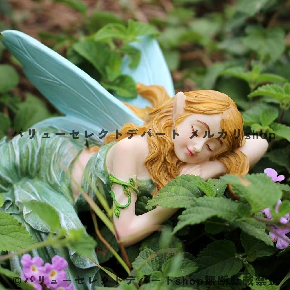 ガーデンオブジェ 妖精 美しい エレガント 置物 樹脂 かわいい フェアリー 妖精像 屋外 庭園 天使 彫刻 ガーデンオーナメント ガーデニング 雑貨 ガーデン雑貨 ガーデンインテリア ガーデン インテリア パティオ 装飾 バルコニー お洒落 デコレーション