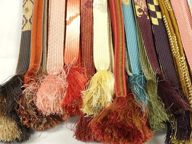  平和屋着物 和装小物 帯締め20本セット 高麗組 冠組 金糸 zzz 帯締め 帯留め 帯飾り