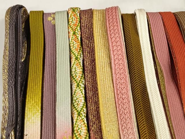 平和屋着物 和装小物 帯締め20本セット 高麗組 笹浪組 冠組 唐組 金糸 zzz