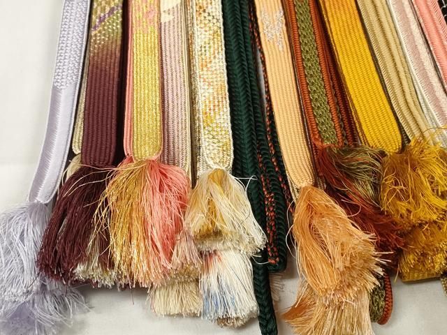  平和屋着物 和装小物 帯締め20本セット 高麗組 亀甲組 金糸 zzz 帯締め 帯留め 帯飾り