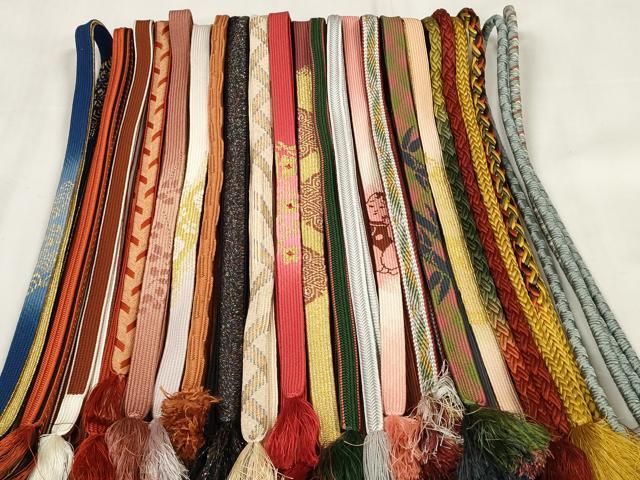 平和屋着物 和装小物 帯締め20本セット 高麗組 鴨川組 冠組 金糸 zzz