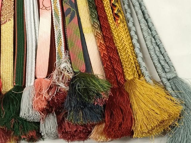  平和屋着物 和装小物 帯締め20本セット 高麗組 鴨川組 冠組 金糸 zzz 帯締め 帯留め 帯飾り