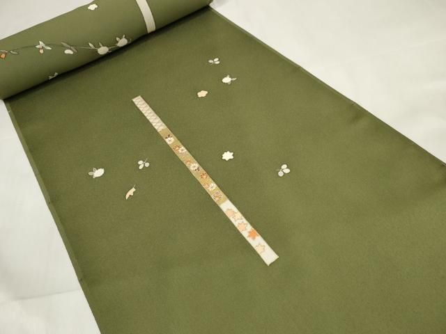 平和屋着物 京都の和装業の老舗一門 千切屋治兵衛 付下げ 反物 着尺 短冊枝花文 金彩 鈴乃屋扱い zzz
