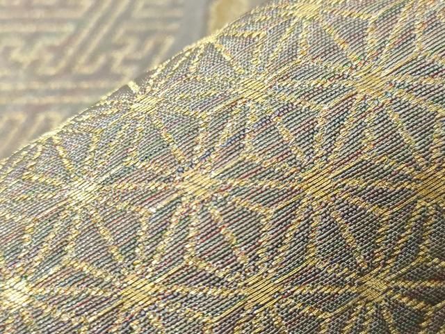 平和屋着物○染色作家 斉藤三才 両面 六通柄袋帯 三才鳥 切嵌吉祥花文