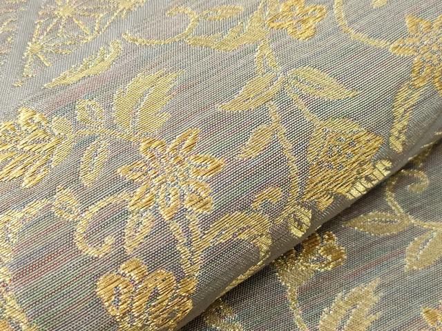 平和屋着物○染色作家 斉藤三才 両面 六通柄袋帯 三才鳥 切嵌吉祥花文