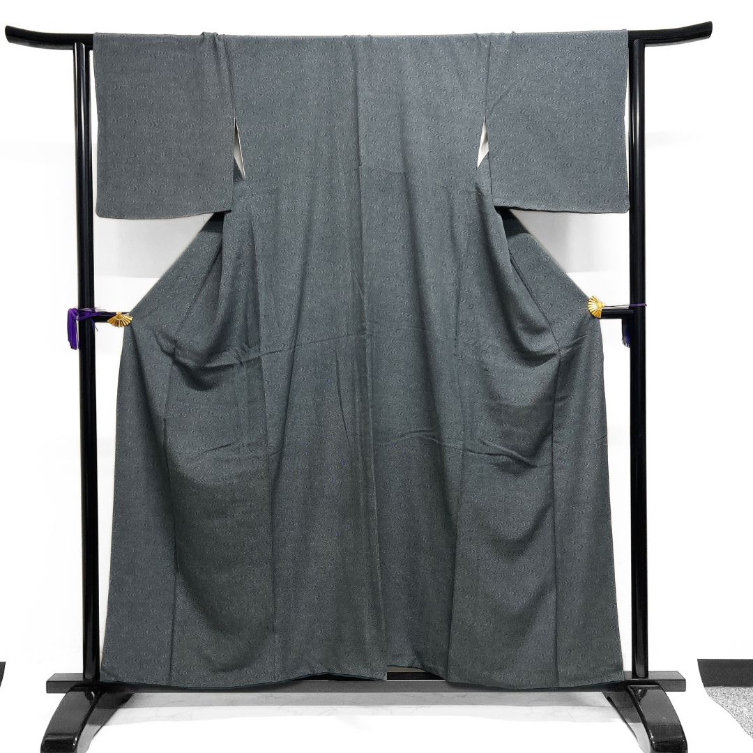 小紋 江戸小紋 流線 流水 紋無し 変わり鮫小紋 着物 123 b d ms