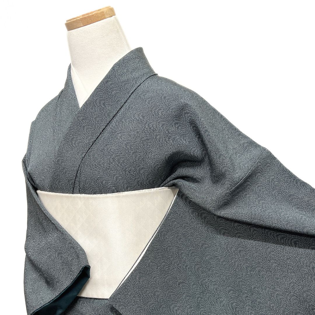 小紋 江戸小紋 流線 流水 紋無し 変わり鮫小紋 着物 123 b d ms