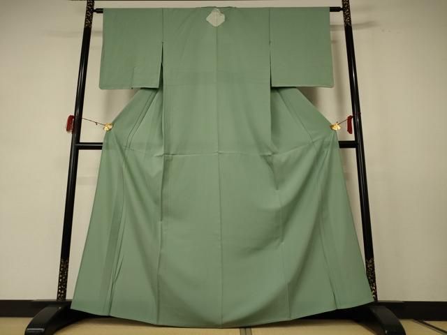 平和屋着物 夏物 色無地 絽 山葵色 正絹 jd