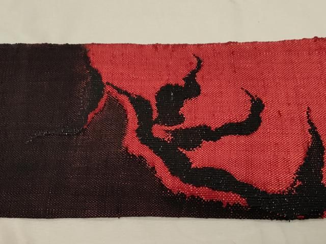 平和屋着物○芸術家 岡本太郎 八寸名古屋帯 紬地 吉祥文 名古屋仕立て