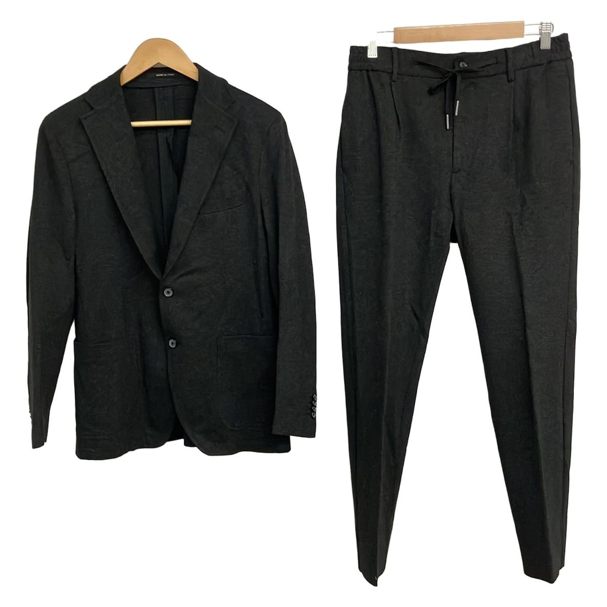 TAGLIATORE タリアトーレ シングルスーツ メンズ ダークグレー ウエストゴム