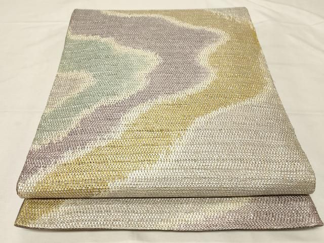 平和屋着物○ひなや工房 くむ・あむ・おる 伊豆蔵明彦 組織 全通柄袋帯