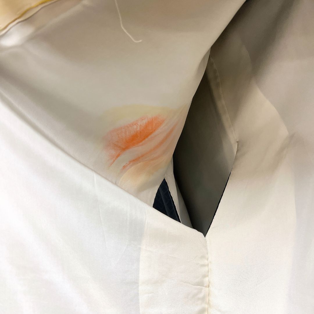 付け下げ 金駒刺繍