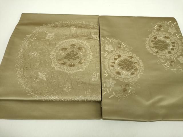 平和屋着物 中国三大刺繍 スワトウ相良刺繍 汕頭相良刺繍 総刺繍 つけ帯 絽刺し 更紗花文 正絹 ps