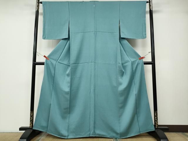 平和屋着物 上質な色無地 新橋色 正絹 ut