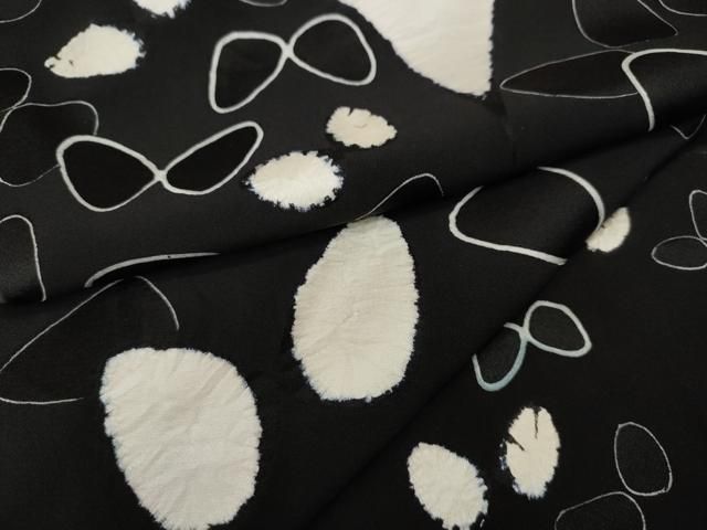 平和屋着物○上質な小紋 絞り 舞蝶文 ロング丈 正絹 逸品 CABB6105ut