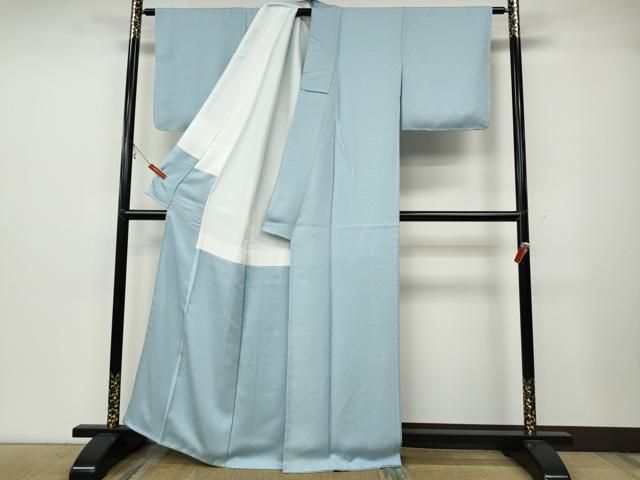 平和屋着物●上質な色無地　舞花地紋　錆青磁色　正絹　逸品　CABA1892ut 平和屋着物○上質な色無地 舞花地紋 水色 正絹 逸品 未使用 CABB6110ut