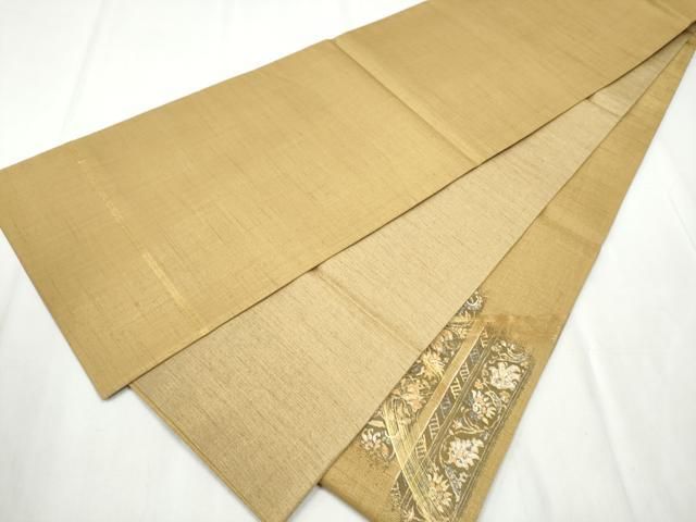 平和屋着物○名門 しょうざん 生紬 紙屋川伝承 絹漉貴 太鼓柄袋帯 更紗