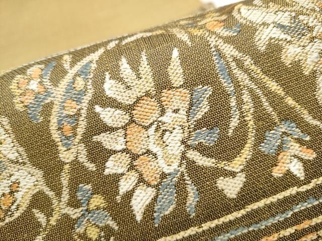 平和屋着物○名門 しょうざん 生紬 紙屋川伝承 絹漉貴 太鼓柄袋帯 更紗