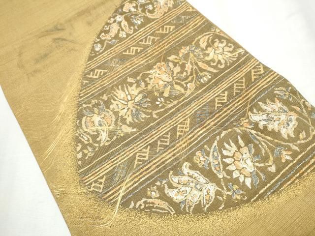 平和屋着物○名門 しょうざん 生紬 紙屋川伝承 絹漉貴 太鼓柄袋帯 更紗