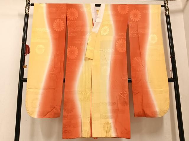  平和屋着物 紅型 振袖 長襦袢 無双仕立て セット 風景草花文 正絹 ph 振袖 着物