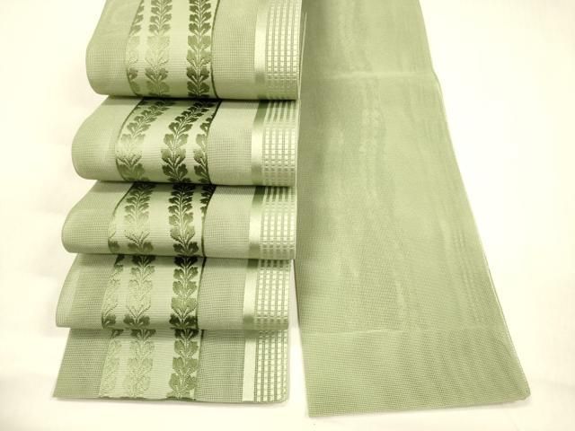 平和屋着物 夏物 博多織 半幅帯 草葉間道 cm