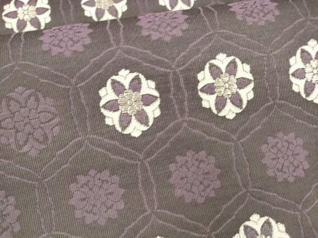 平和屋-こころ店□夏物 六通柄袋帯 唐織 網代木 檜垣花蝶