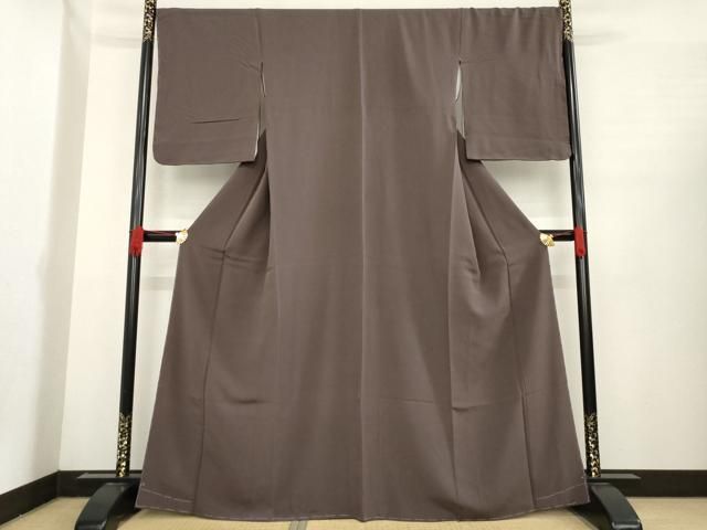 平和屋着物 上質な色無地 紅消鼠色 正絹 ck