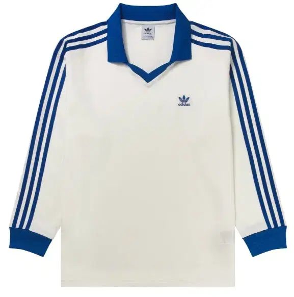 adidas 3本線 サテン 長袖Tシャツ クラウドホワイト