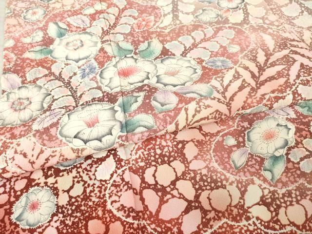  平和屋着物 越後十日町の一流染匠 桐屋 翠山工房 振袖 辻が花 絞り 舞花文 暈し染め 正絹 ck 振袖 着物