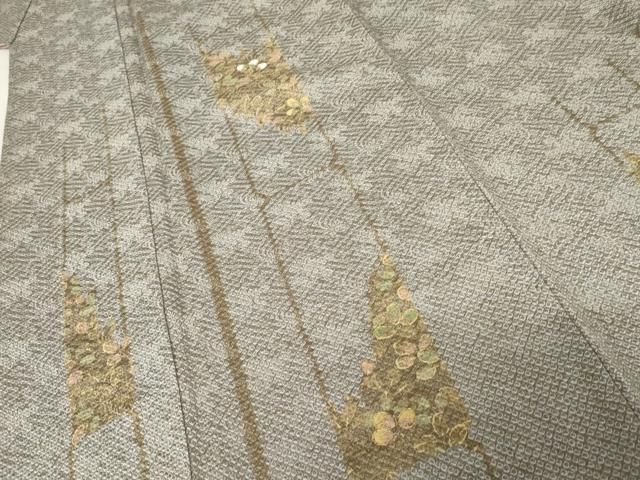 平和屋着物●訪問着　絞り　刺繍　草花文　金糸　金彩　正絹　逸品　未使用　AABE5298cs 平和屋着物○訪問着 絞り 刺繍 草花文 金糸 金彩 正絹 逸品 未使用