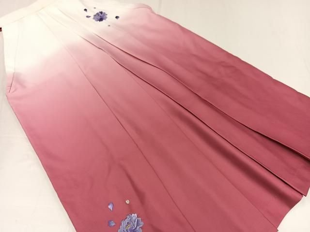 平和屋着物 女性 行灯袴 スザンヌプロデュース Ashy 刺繍 花蝶文 暈し染め 洗える着物 ph