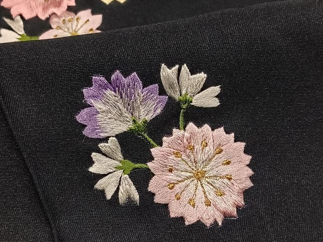 夜桜 洗える着物