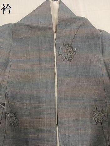  平和屋着物 小千谷紬 糸巻 反端付き 正絹 ph 紬 着物