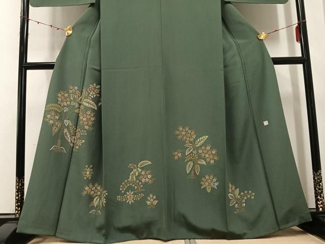  平和屋着物 訪問着 作家物 手描き 草花文 正絹 ph 訪問着 付け下げ 着物