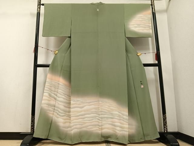 平和屋着物 近代日本画の巨匠 横山大観 じゅらく謹製 訪問着 霞文 暈し染め 正絹 ph