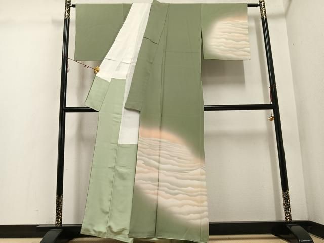 平和屋着物 近代日本画の巨匠 横山大観 じゅらく謹製 訪問着 霞文 暈し染め 正絹 ph