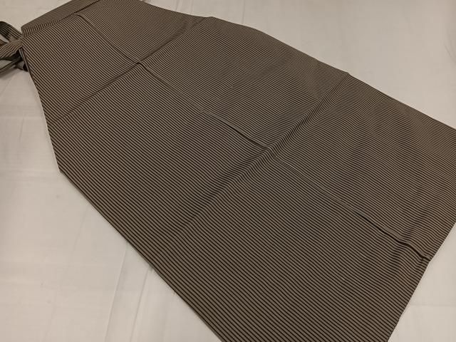 平和屋着物 男性 馬乗り袴 縞 正絹 ph