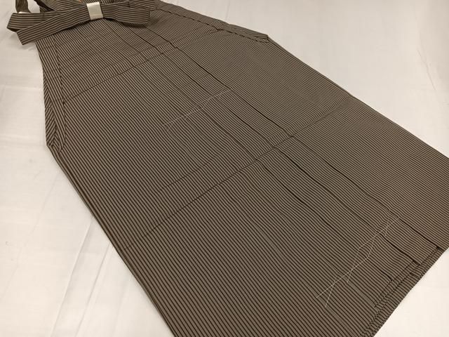 平和屋着物○男性 馬乗り袴 縞 正絹 逸品 AABE3974ph 平和屋着物○男性