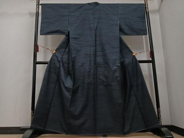 平和屋着物 本場大島紬 カタス7マルキ 霞文 正絹 ph