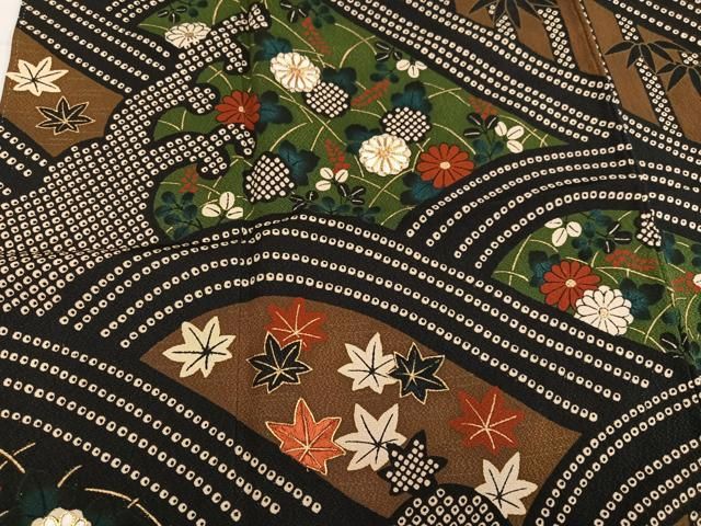  平和屋着物 ファッションデザイナー 花井幸子 訪問着 駒刺繍 草花文 金彩 正絹 ph 訪問着 付け下げ 着物