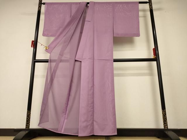 平和屋着物 夏物 色無地 絽 紅藤色 洗える着物 jd