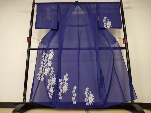 平和屋着物 夏物 訪問着 絽 草花文 洗える着物 jd