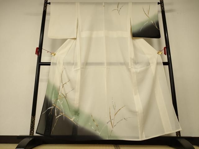 平和屋着物 夏物 訪問着 絽 蜻蛉 暈し染め 金銀彩 正絹 jd