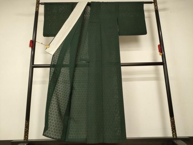 平和屋着物 夏物 色無地 紗 鉄色 正絹 jd