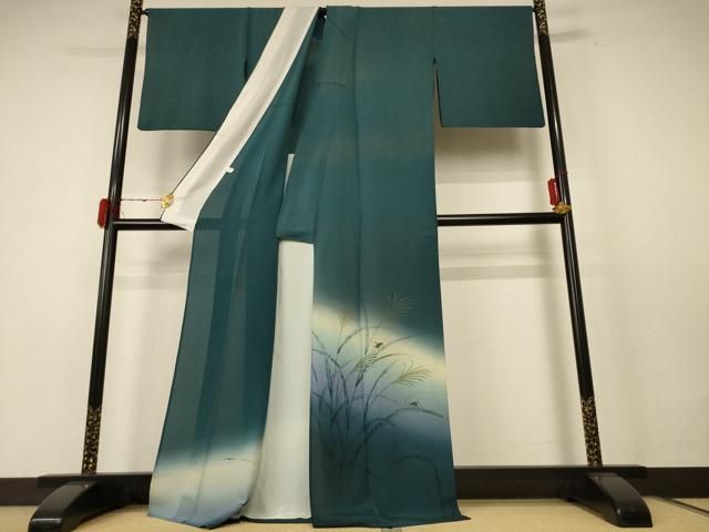 平和屋着物 夏物 訪問着 絽 手描き 虫 暈し染め 正絹 jd