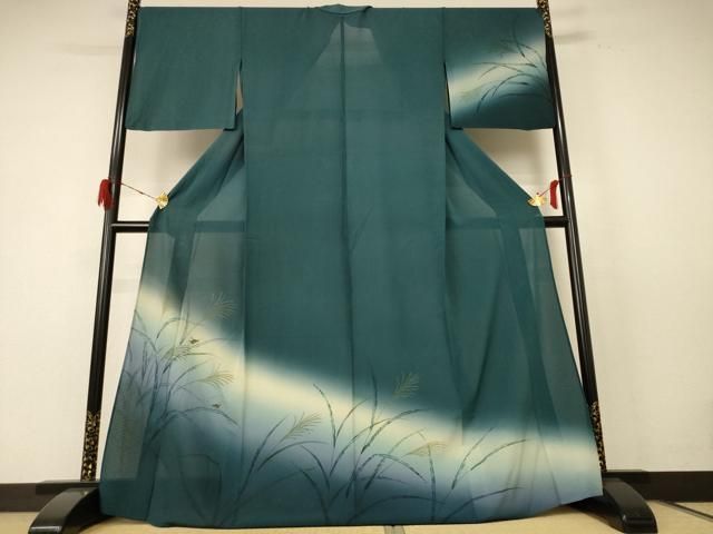 平和屋着物 夏物 訪問着 絽 手描き 虫 暈し染め 正絹 jd